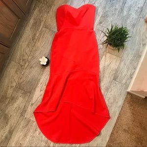 Sweet Storm Strapless Red Fit & Flare Salsa Dress